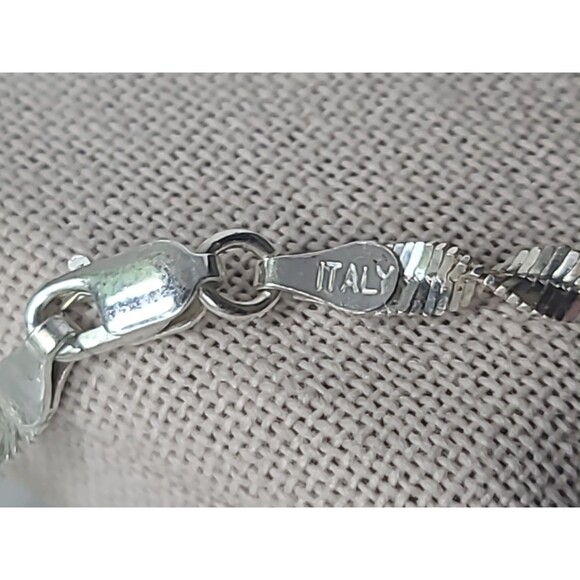 Italy 925 Sterling Silver Twisted Chain Necklace Vintage - Picture 7 of 10